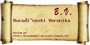 Bucsánszki Veronika névjegykártya